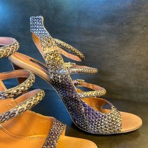 Derek Lam Multi Color Snakeskin Heel 8.5
